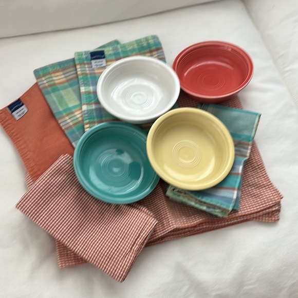 Charter Club π― Cotton Madras Plaid 6 napkins 6 rings 4 placemats EUC ποΈ - Picture 8 of 8